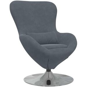 Egg Chair Dark grey 63 x 73 x 90 cm Velvet Vidaxl Egg Chair Dark grey 63 x 73 x 90 cm Velvet Vidaxl