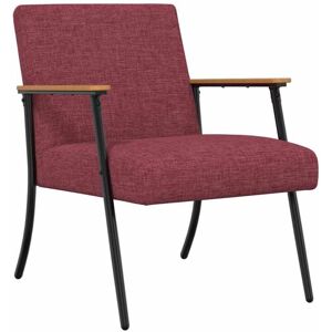 Armchair Wine Red 59 x 75 x 78 cm Fabric vidaXL Armchair Wine Red 59 x 75 x 78 cm Fabric vidaXL