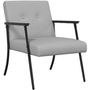 Armchair Cloud Grey 59 x 75 x 78 cm Fabric vidaXL Armchair Cloud Grey 59 x 75 x 78 cm Fabric vidaXL