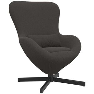 Egg Chair Dark Grey 63 x 73 x 90 cm Fabric vidaXL Egg Chair Dark Grey 63 x 73 x 90 cm Fabric vidaXL