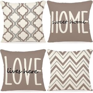Ccykxa - Cushion Cover 45x45 Set of 4 Sofa Cushion Covers Decorative Cushions Geometric Pattern Linen Sofa Cushion Set for Sofa Living Room Bedroom Ccykxa - Cushion Cover 45x45 Set of 4 Sofa Cushion Covers Decorative Cushions Geometric Pattern Linen Sofa Cushion Set for Sofa Living Room Bedroom
