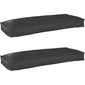 Pallet Cushion Set 2 pcs Black 100 x 40 x 8 cm Oxford fabric Vidaxl Pallet Cushion Set 2 pcs Black 100 x 40 x 8 cm Oxford fabric Vidaxl
