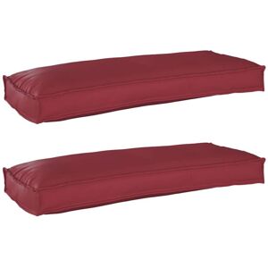 Pallet Cushion Set 2 pcs Wine red 100 x 40 x 8 cm Oxford fabric Vidaxl Pallet Cushion Set 2 pcs Wine red 100 x 40 x 8 cm Oxford fabric Vidaxl