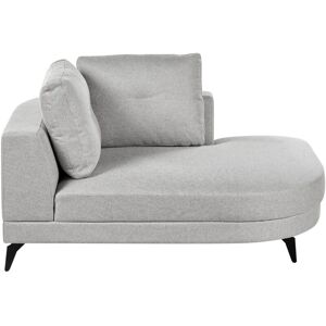 BELIANI Chaise Longue MARUM Faux Linen Grey BELIANI Chaise Longue MARUM Faux Linen Grey
