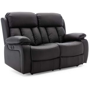 More4homes - chester high back electric bond grade leather recliner 3+2+1 sofa armchair set black 2 seater - Black More4homes - chester high back electric bond grade leather recliner 3+2+1 sofa armchair set black 2 seater - Black