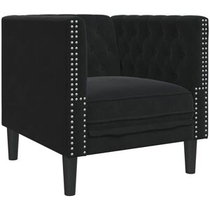 Chesterfield Sofa Chair Other Black 71 x 74.5 x 70.5 cm Velvet vidaXL Chesterfield Sofa Chair Other Black 71 x 74.5 x 70.5 cm Velvet vidaXL