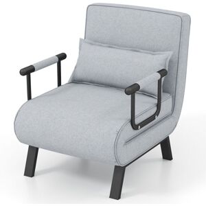 Costway - Convertible Single Folding Sofa Bed Sleep Chair 6 Positions Adjustable Backrest Costway - Convertible Single Folding Sofa Bed Sleep Chair 6 Positions Adjustable Backrest