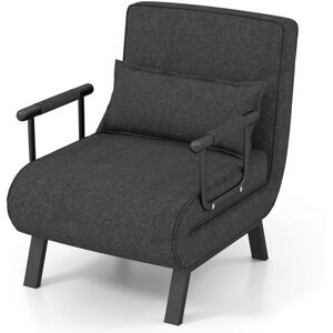 Costway - Convertible Single Folding Sofa Bed Sleep Chair 6 Positions Adjustable Backrest Costway - Convertible Single Folding Sofa Bed Sleep Chair 6 Positions Adjustable Backrest