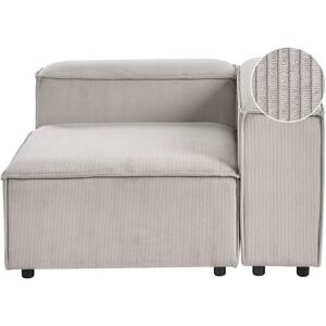 BELIANI Corner Seat ARDAL Corduroy Taupe Left Hand BELIANI Corner Seat ARDAL Corduroy Taupe Left Hand