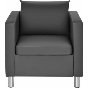 Costway - Sofa Single Chair,60D x 70W x 62H,PU Leather Leisure Accent Loveseat Couch with Pillow and Armrest, Upholstered Padded Guest Sofa Costway - Sofa Single Chair,60D x 70W x 62H,PU Leather Leisure Accent Loveseat Couch with Pillow and Armrest, Upholstered Padded Guest Sofa