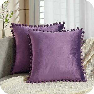 DEWDAT Cushion Cover 40x40 Decorative Living Room Sofa Purple Christmas Set of 2 Soft Velvet Pillow Protectors for Large Decorative Square Sofa Cushion DEWDAT Cushion Cover 40x40 Decorative Living Room Sofa Purple Christmas Set of 2 Soft Velvet Pillow Protectors for Large Decorative Square Sofa Cushion