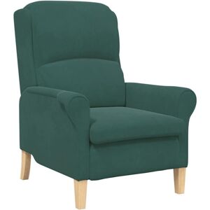 Armchair Dark green 76 x 94 x 102 cm Velvet Vidaxl Armchair Dark green 76 x 94 x 102 cm Velvet Vidaxl