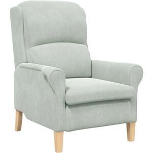 Armchair Light grey 76 x 94 x 102 cm Velvet Vidaxl Armchair Light grey 76 x 94 x 102 cm Velvet Vidaxl