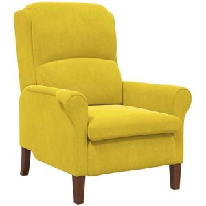 Armchair Yellow 76 x 94 x 102 cm Velvet Vidaxl Armchair Yellow 76 x 94 x 102 cm Velvet Vidaxl
