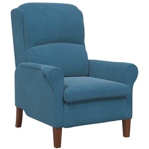 Armchair Blue 76 x 94 x 102 cm Velvet Vidaxl Armchair Blue 76 x 94 x 102 cm Velvet Vidaxl