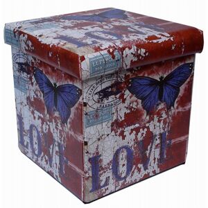 Biscottini - Eco- leather made folding pouf butterfly Biscottini - Eco- leather made folding pouf butterfly