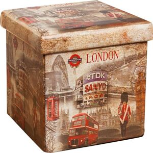 Biscottini - Eco- leather made folding pouf London Biscottini - Eco- leather made folding pouf London