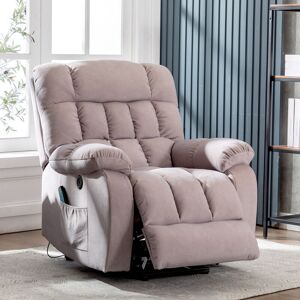 Modernluxe - Electric Power Lift Recliner Chair Sofa Armchair with Massage and Heat for Elderly with 2 Side Pockets, usb Ports, Beige Modernluxe - Electric Power Lift Recliner Chair Sofa Armchair with Massage and Heat for Elderly with 2 Side Pockets, usb Ports, Beige