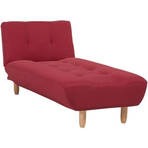 BELIANI Chaise Longue ALSTEN Fabric Red BELIANI Chaise Longue ALSTEN Fabric Red