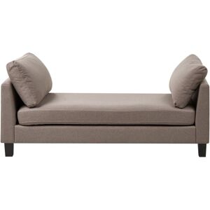 BELIANI Chaise Longue ARCHIANE Fabric Taupe BELIANI Chaise Longue ARCHIANE Fabric Taupe