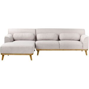 Beliani Modern L-shaped Sofa Light Gray Fabric Beliani Modern L-shaped Sofa Light Gray Fabric