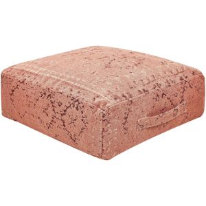 BELIANI Pouffe SHASA Cotton Light Red BELIANI Pouffe SHASA Cotton Light Red