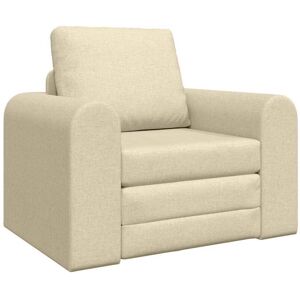 Sofa Bed Cream 98 x 71 x 83 cm Fabric vidaXL Sofa Bed Cream 98 x 71 x 83 cm Fabric vidaXL