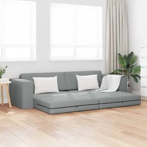 Floor Sofa Bed Light grey 245 x 78 x 77 cm Fabric vidaXL Floor Sofa Bed Light grey 245 x 78 x 77 cm Fabric vidaXL