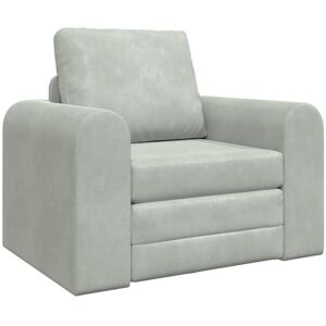 Sofa Bed Light grey 98 x 71 x 83 cm Velvet Vidaxl Sofa Bed Light grey 98 x 71 x 83 cm Velvet Vidaxl