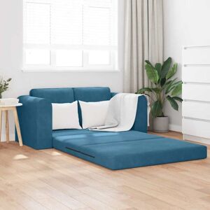 Sofa Bed Blue 148 x 71 x 83 cm Velvet Vidaxl Sofa Bed Blue 148 x 71 x 83 cm Velvet Vidaxl