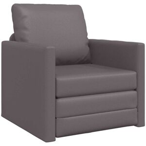 Floor Sofa Bed with Cushion Grey 74 x 77 x 81 cm Faux leather Vidaxl Floor Sofa Bed with Cushion Grey 74 x 77 x 81 cm Faux leather Vidaxl