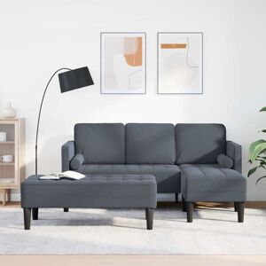 Vidaxl - Sofa Set 2 pcs Dark grey 173 x 131 x 67 cm Velvet Vidaxl - Sofa Set 2 pcs Dark grey 173 x 131 x 67 cm Velvet