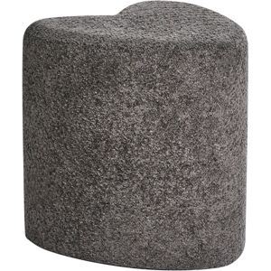 Beliani - Heart Shaped Upholstered Pouffe Footstool Ottoman Chenille Dark Grey Scotia Beliani - Heart Shaped Upholstered Pouffe Footstool Ottoman Chenille Dark Grey Scotia