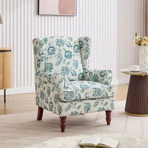 FURNITURE ONE High Wingback Armchair Chair Fireside - Fabric Teal FURNITURE ONE High Wingback Armchair Chair Fireside - Fabric Teal