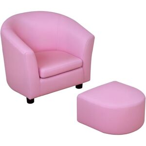 Homcom - Kids Sofa Set Children Armchair Toddler Chair Padding with Footstool Homcom - Kids Sofa Set Children Armchair Toddler Chair Padding with Footstool