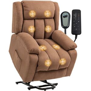 HOMCOM Power Lift Recliner Chair, Lift Chair for Elderly with Massage, Brown HOMCOM Power Lift Recliner Chair, Lift Chair for Elderly with Massage, Brown