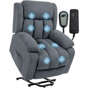 HOMCOM Power Lift Recliner Chair, Lift Chair for Elderly with Massage, Grey HOMCOM Power Lift Recliner Chair, Lift Chair for Elderly with Massage, Grey