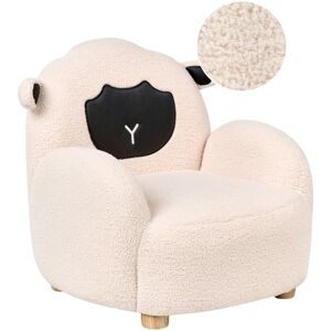 Beliani - Kids Armchair Sheep Upholstered Chair for Children Grey Off-White Ula Beliani - Kids Armchair Sheep Upholstered Chair for Children Grey Off-White Ula
