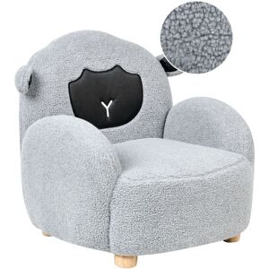 Beliani - Kids Armchair Sheep Upholstered Chair for Children Grey Ula Beliani - Kids Armchair Sheep Upholstered Chair for Children Grey Ula