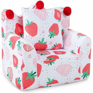Costway - Kids Sofa Chair Foam Filled Armchair Toddler Upholstered Couch W/Padded Pillow Costway - Kids Sofa Chair Foam Filled Armchair Toddler Upholstered Couch W/Padded Pillow