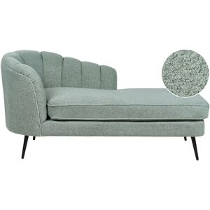 Beliani Left Hand Green Bouclé Chaise Lounge - Living Room Furniture Beliani Left Hand Green Bouclé Chaise Lounge - Living Room Furniture