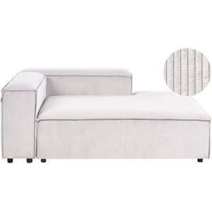 BELIANI Left-Hand Chaise Lounge ARDAL Corduroy Off-White BELIANI Left-Hand Chaise Lounge ARDAL Corduroy Off-White
