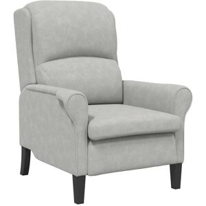 Armchair Light grey 76 x 94 x 102 cm Microfibre Vidaxl Armchair Light grey 76 x 94 x 102 cm Microfibre Vidaxl
