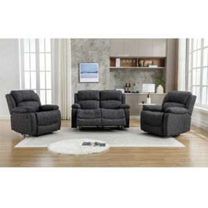 Furniture One - Manual Reclining Sofa Collection Sectional Couches Set Grey - 2+1+1 Seater Sofa Set Furniture One - Manual Reclining Sofa Collection Sectional Couches Set Grey - 2+1+1 Seater Sofa Set