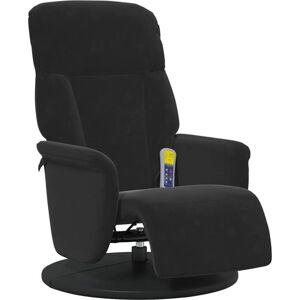 Massage Recliner Chair Black 91 x 71 x 105 cm Velvet vidaXL Massage Recliner Chair Black 91 x 71 x 105 cm Velvet vidaXL