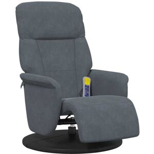 Massage Recliner Chair Dark Grey 91 x 71 x 105 cm Velvet vidaXL Massage Recliner Chair Dark Grey 91 x 71 x 105 cm Velvet vidaXL