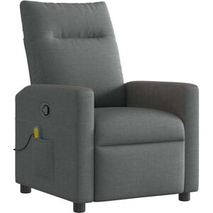 Massage Recliner Chair Dark Grey 69 x 86 x 100 cm Fabric vidaXL Massage Recliner Chair Dark Grey 69 x 86 x 100 cm Fabric vidaXL