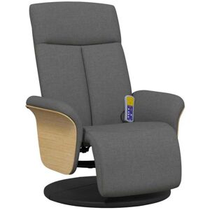 Massage Recliner Chair Dark Grey 79 x 87 x 104.5 cm Fabric vidaXL Massage Recliner Chair Dark Grey 79 x 87 x 104.5 cm Fabric vidaXL