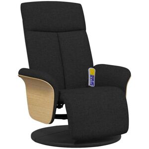 Massage Recliner Chair Black 79 x 87 x 104.5 cm Fabric vidaXL Massage Recliner Chair Black 79 x 87 x 104.5 cm Fabric vidaXL
