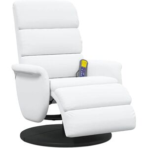 Massage Recliner Chair White 71 x 98 x 106 cm Faux leather vidaXL Massage Recliner Chair White 71 x 98 x 106 cm Faux leather vidaXL